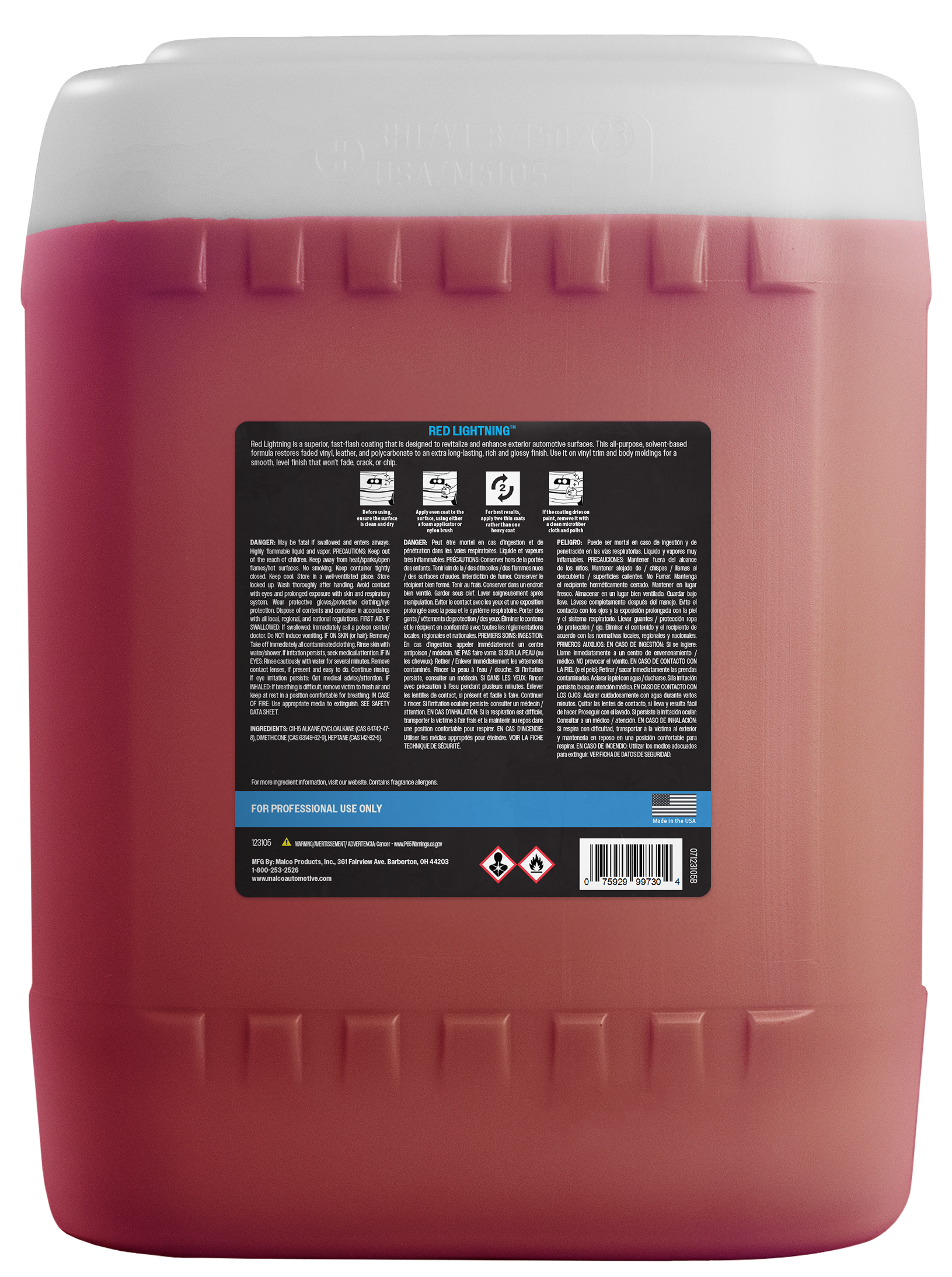 Malco Automotive Red Lightning ™ Vinyl Coating